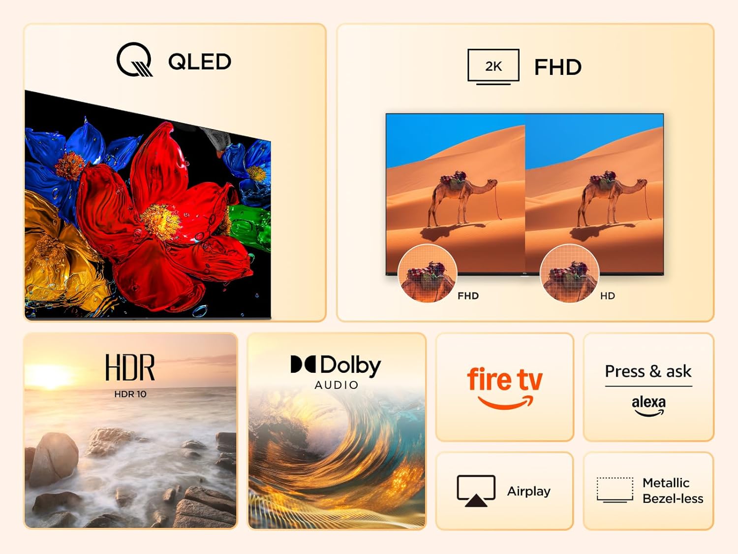 TCL 32 Inch Full HD Smart QLED Direct LED SF560 with Fire TV and Alexa Voice Remote