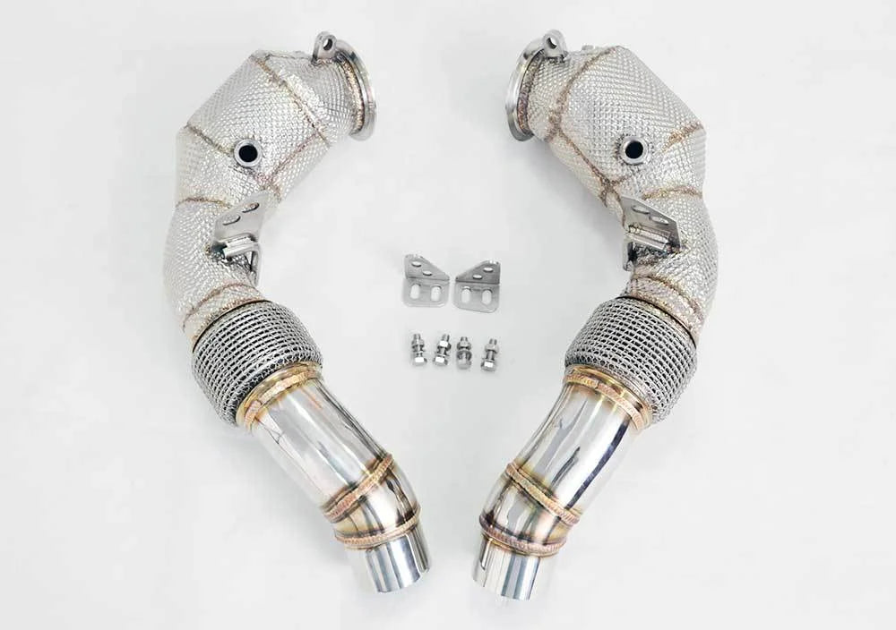 Racing Dynamics Catted Downpipes w/Heatshield | BMW M5 F10 | BMW M6 F12/F13/F06