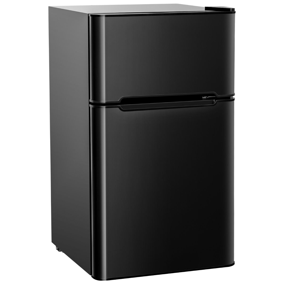 Compact Fridge Mini Fridge 90L Separate Freezer with 2 Door Design Quiet Operation White/Grey/Black -