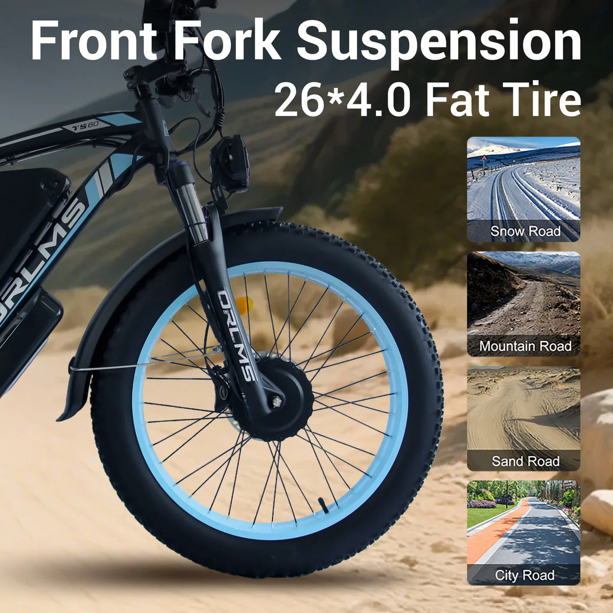 5000W (Peak) Electric - Bike for Adults, 60V 25AH Battery Electric Motorcycle, Dual - Motor - Product image 8