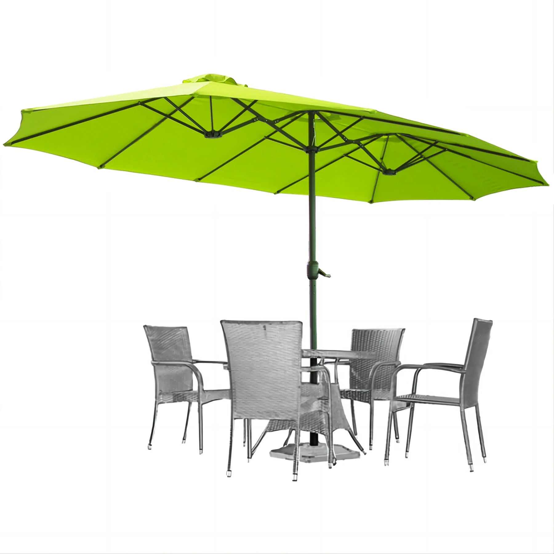 AECOJOY 15x9ft Double-Sided Patio Umbrella, Green - Product image 1