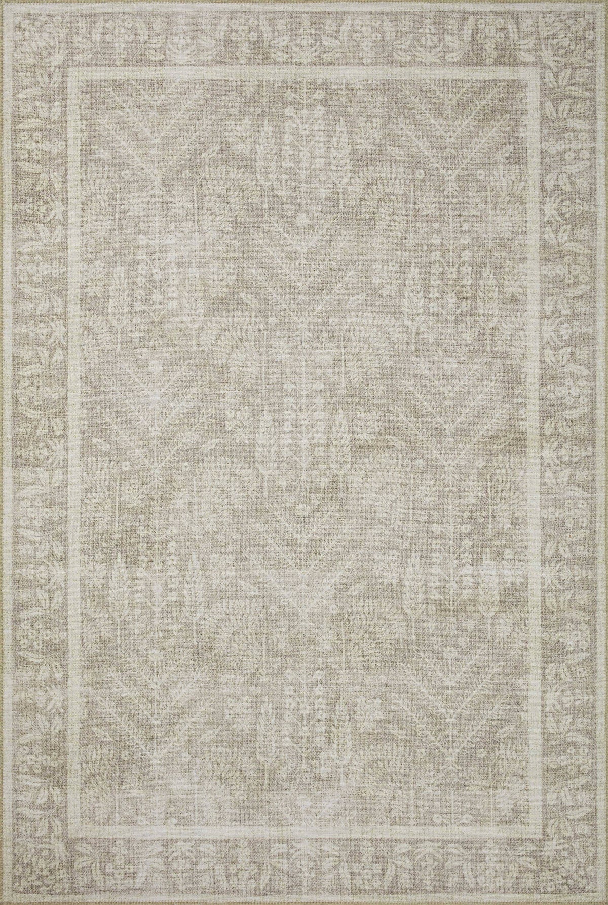 Rifle Paper Co. x Loloi 2'6" x 12'0" Natural Maison Bough (MAO-02) Runner Area Rug - Product image 1