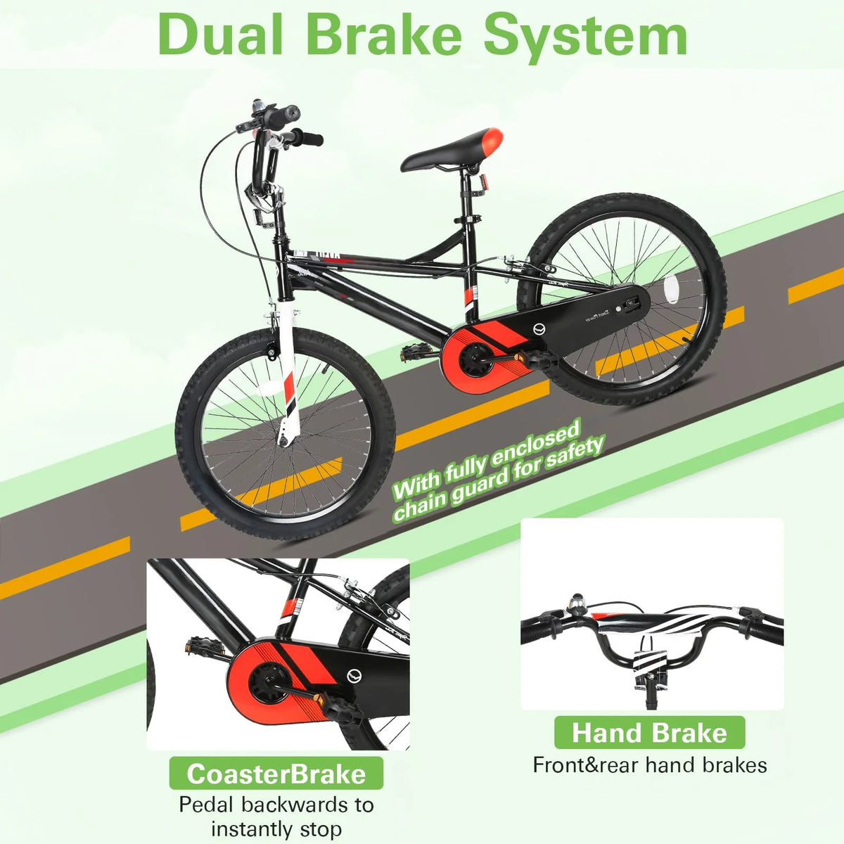 Kids Bike Boy Bicycle 20 in for Children Age 6 - 12 Years Old Height 48 - Product image 3