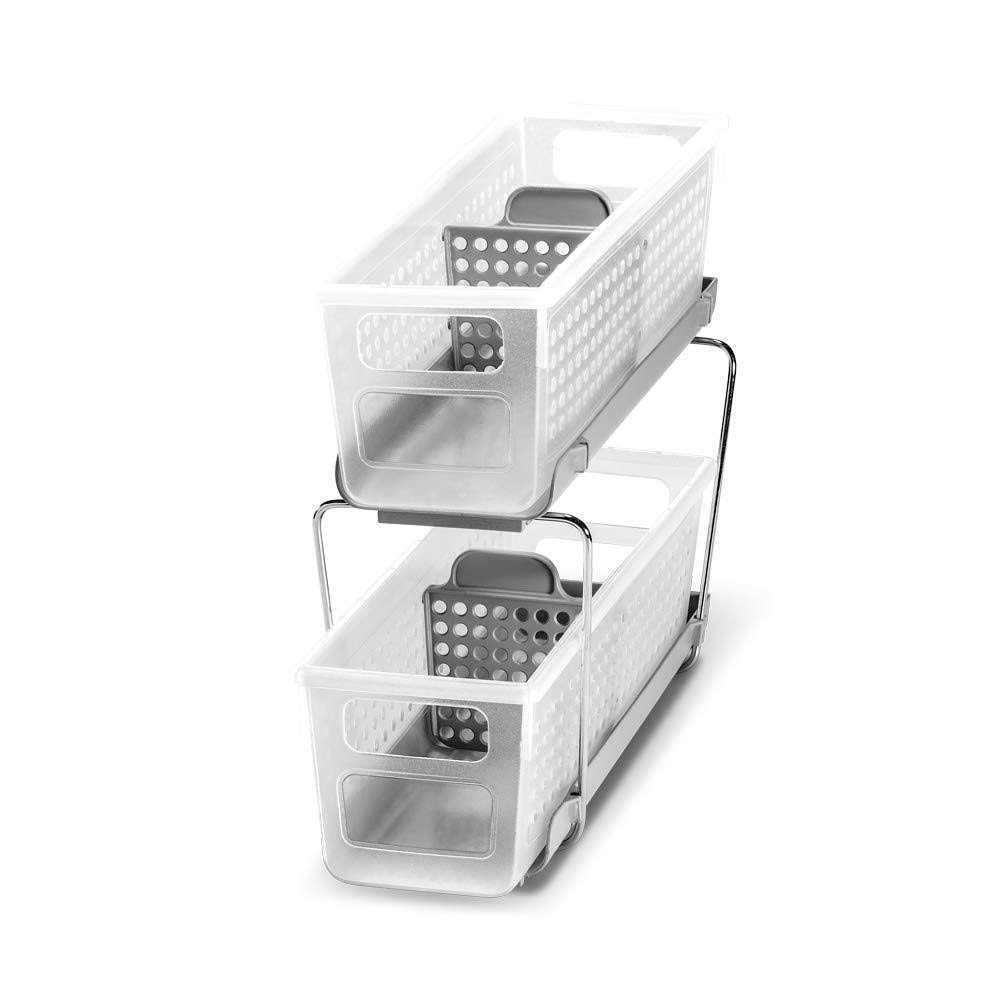 Madesmart 2-Tier Organizer Bath Collection Slide-Out Baskets with Handles, Space Saving - Product image 1