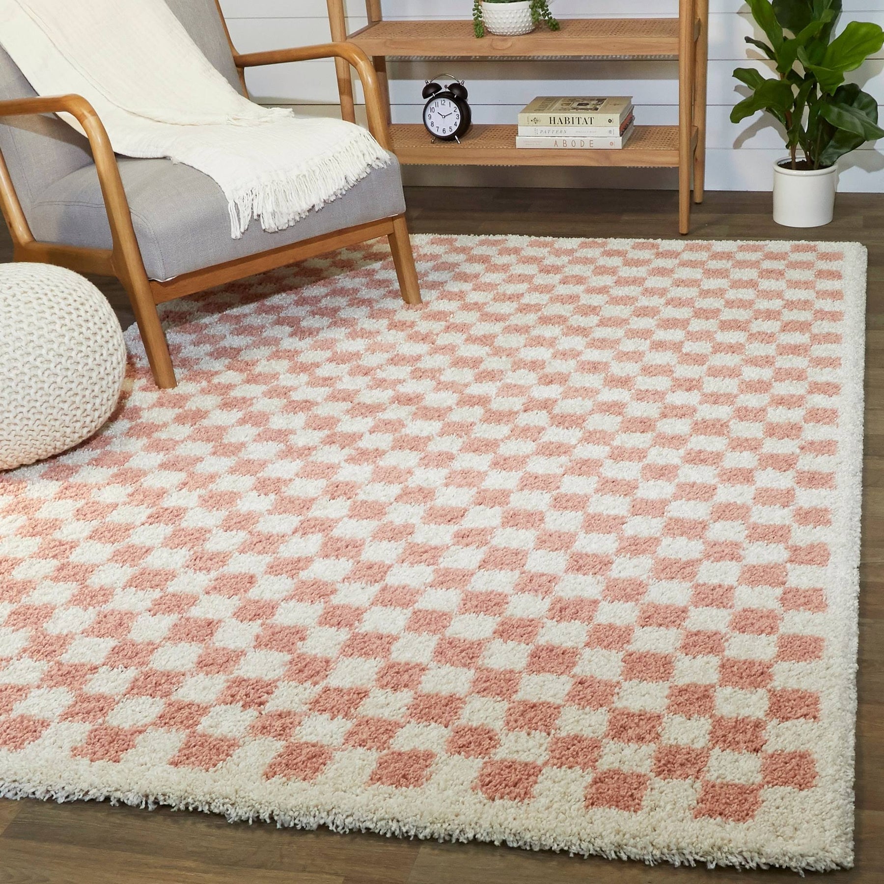 BALTA Covey Pink 5 ft. 3 in. x 7 ft. Geometric Area Rug - Product image 1