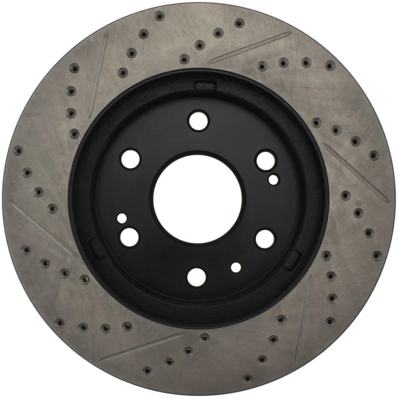 Stoptech 05-10 GMC Sierra 1500 (w Rear Drum) / 07-09 GMC Yukon Front Left Slotted & Drilled Rotor