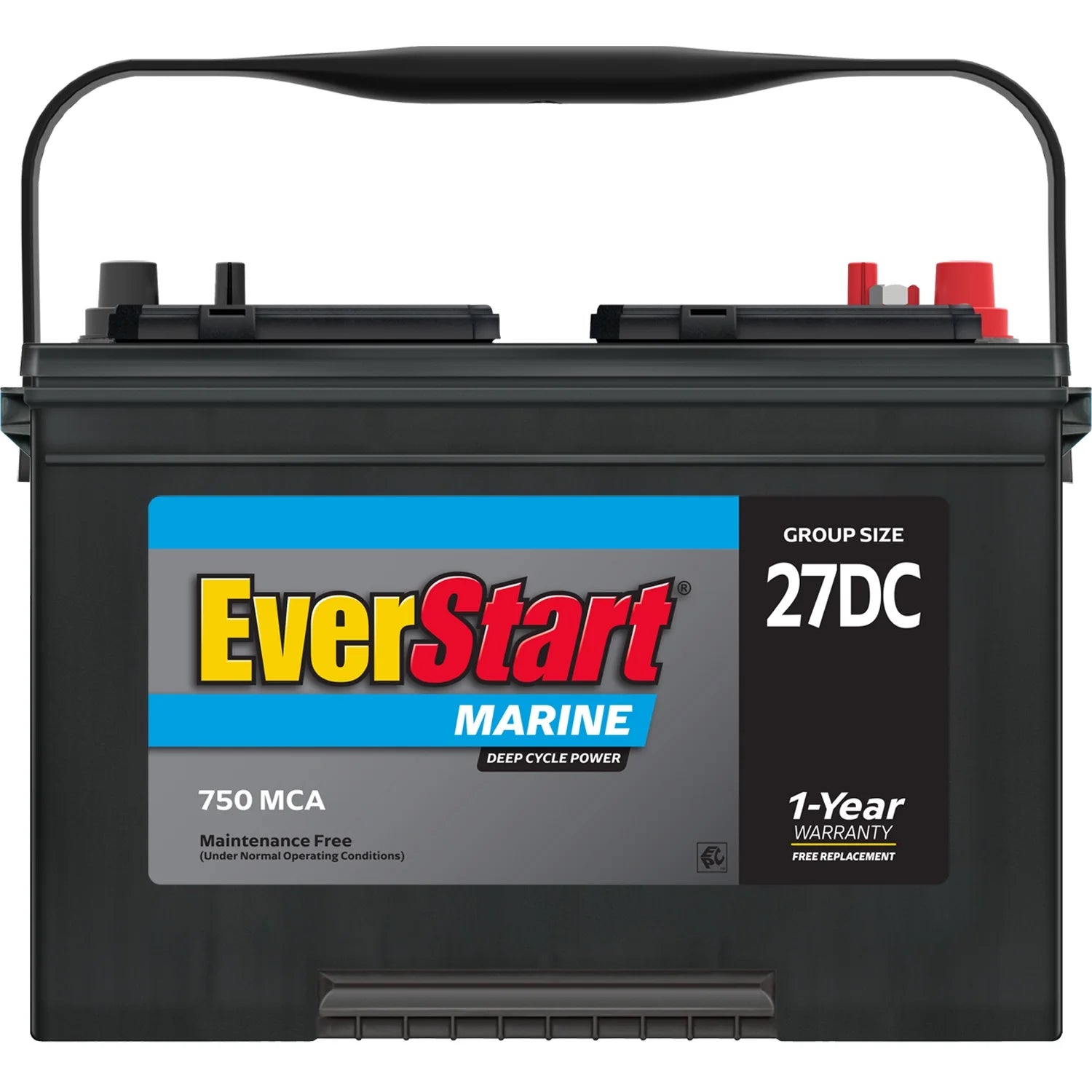 Everstart Lead Acid Marine & RV Deep Cycle Battery, Group Size 27DC 12 Volt, 750 Mca* - Product image 7