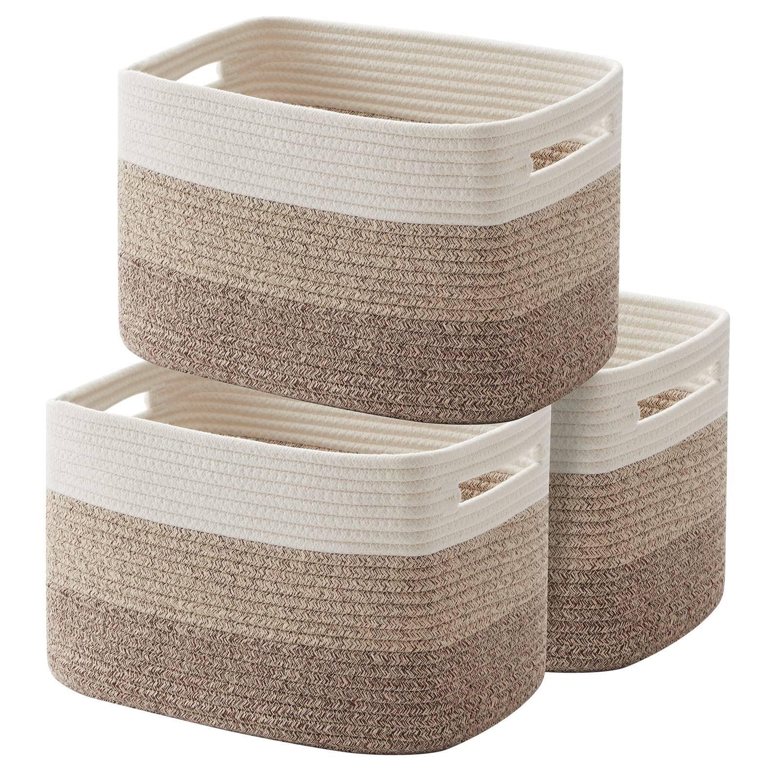 OIAHOMY Storage Basket, Woven Baskets for Storage, Cotton Rope Basket for toys - Product image 1