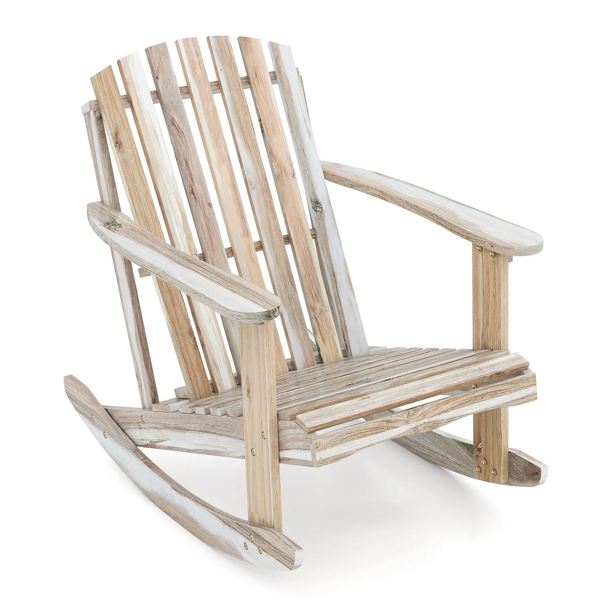 Tangkula Adirondack Rocking Chair with Slatted Seat and High Fanned Back - Product image 1