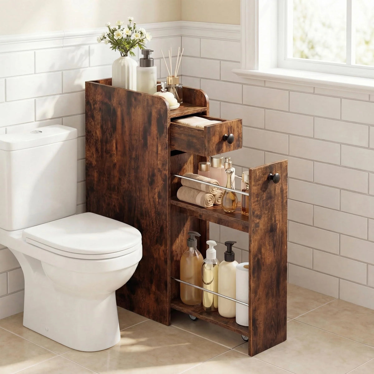 Tangkula Slim Bathroom Storage Cabinet - Product image 4