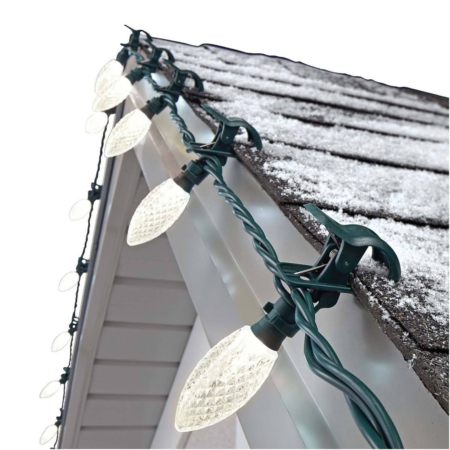Noma Quick Clip C9 LED Christmas String Lights, 66.8 Foot, 100 Warm White Bulbs - Product image 1