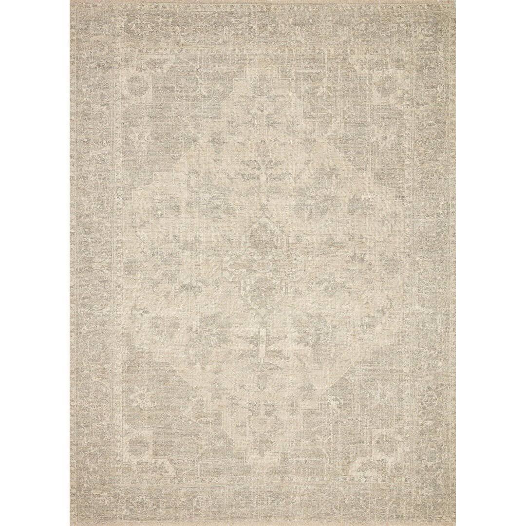 Amanda Oriental Handmade Flatweave Ivory/Gray Area Rug Joss & Main Rug Size: Rectangle 5' x 7'6" - Product image 1