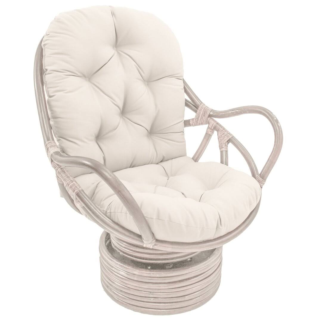 Bay Isle Home Lounge Chair CUSHION; Solid Twill - Eggshell - Product image 1