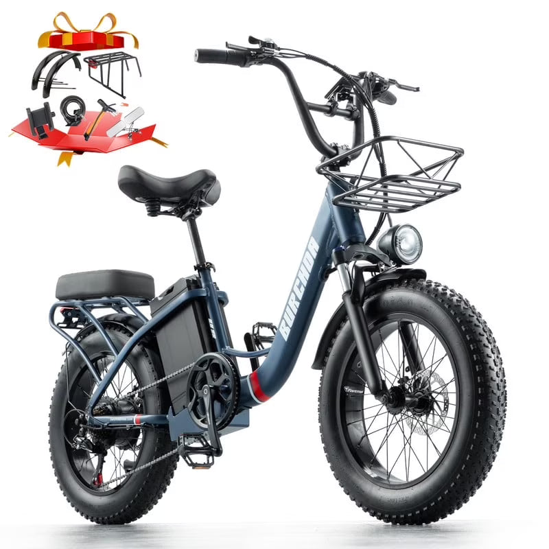 Electric Bike for Adults 20'', 800W UL2849 48V 32AH 110miles Long Range Ebike up to 30mph Full Suspension E - Product image 1