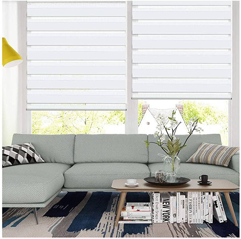Luckup Horizontal Window Shade Blind Zebra Dual Roller Blinds Day and Night Blinds Curtains - Product image 1