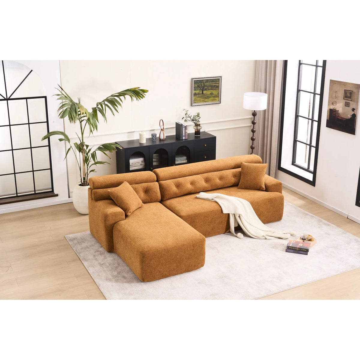 4 Compression, Antique Blue - Home Decor with Wider, Deep Seat & Elevated for Chic Living Couch Room - Product image 13