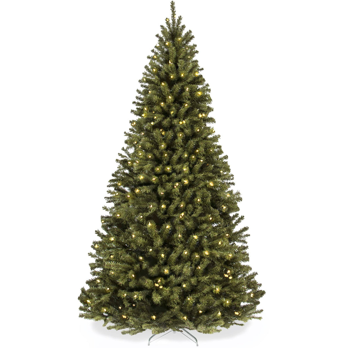 Best Choice Products 6ft Pre-Lit Spruce Hinged Artificial Christmas Tree w/ 250 Incandescent Lights Foldable Stand