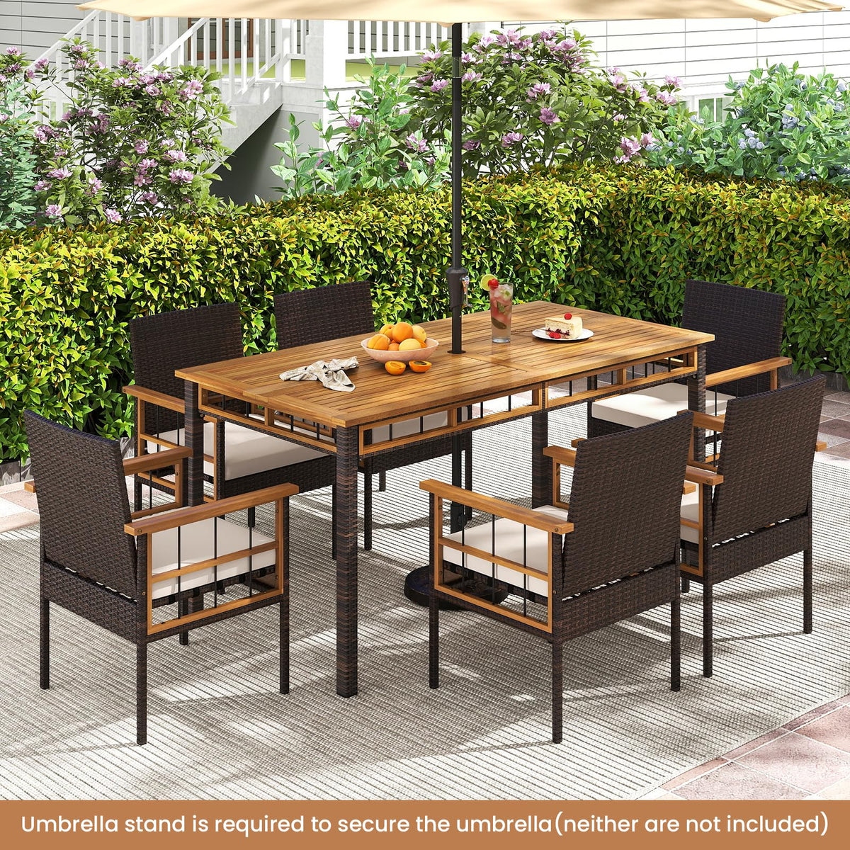 Tangkula 7 Pieces Wicker Patio Dining Set - Product image 2