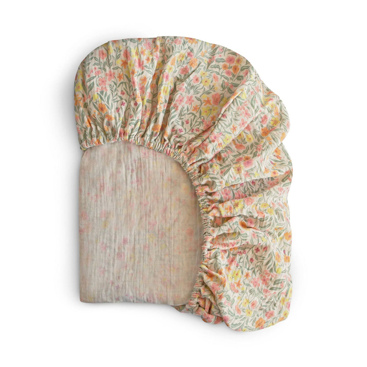 Mushie Mini Baby Muslin Crib Sheet Pastel Blooms - Product image 1