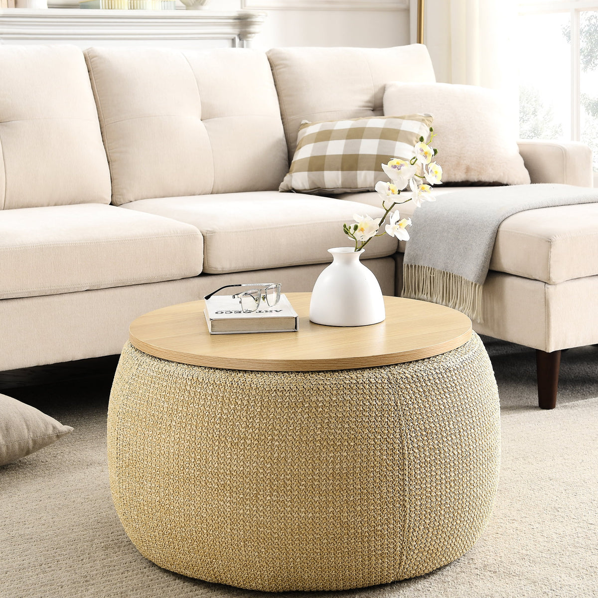 4 Compression, Antique Blue - Home Decor with Wider, Deep Seat & Elevated for Chic Living Couch Room - Product image 18