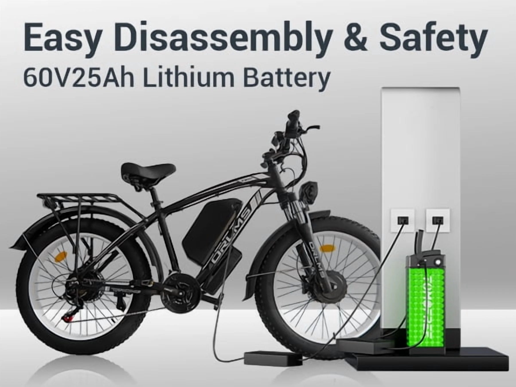 5000W (Peak) Electric - Bike for Adults, 60V 25AH Battery Electric Motorcycle, Dual - Motor - Product image 16