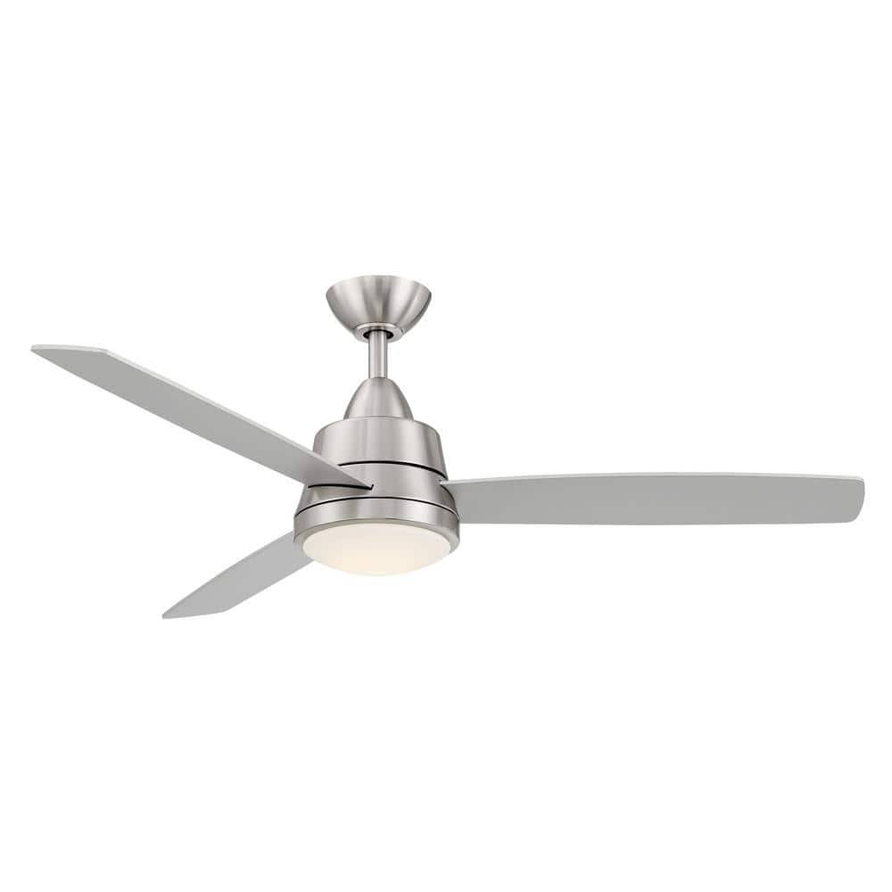 Hampton Bay SW19151R BN Caprice 52 in. Integrated LED Indoor Brushed Nickel Ceiling Fan with Light Kit and - Product image 1