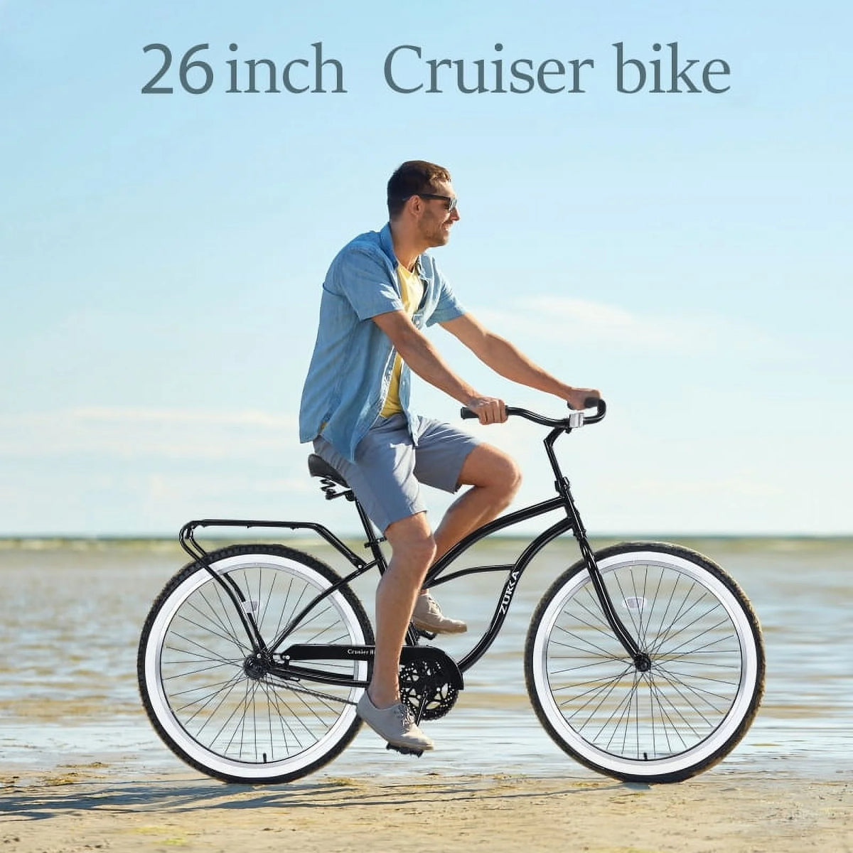 Single Speed Bicycles 26"inch, Steel Frame, Wide Wheels for Stability, Rear Coaster Brakes - Product image 6
