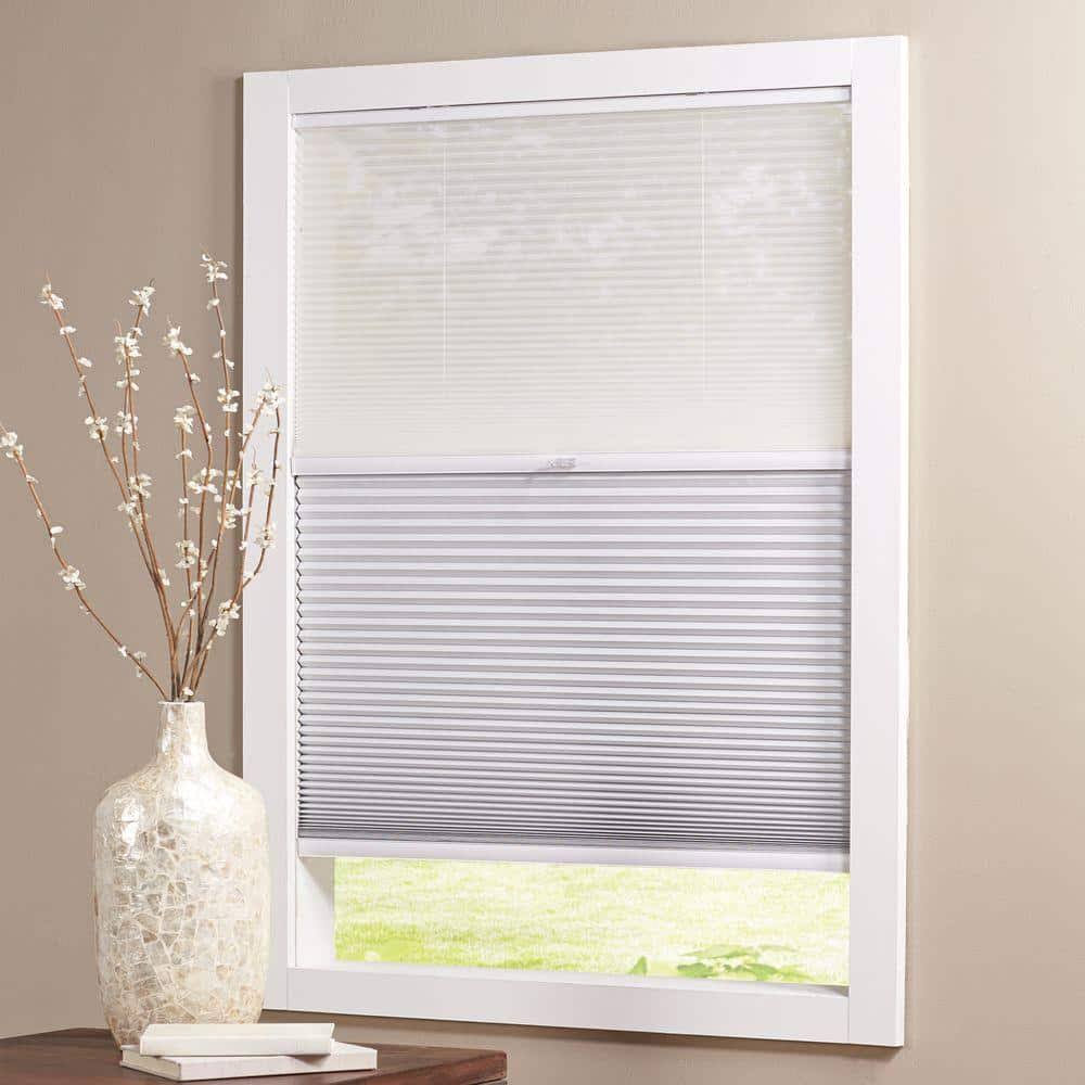 Home Decorators Collection Snow Drift/Shadow White Cordless DNN Cellular Shade- 18.375 in. W x 48 in - Product image 1