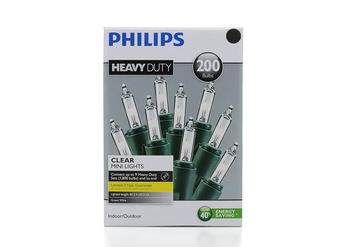 Philips 118108-104 Heavy Duty Mini 200-Bulbs String Light, Clear - Product image 1