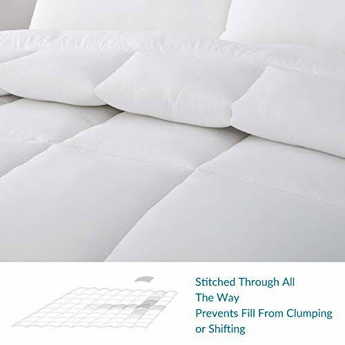 Bedsure Queen Comforter Duvet Insert - Quilted White, All Season Down Alternative Queen Size Bedding - Product image 1