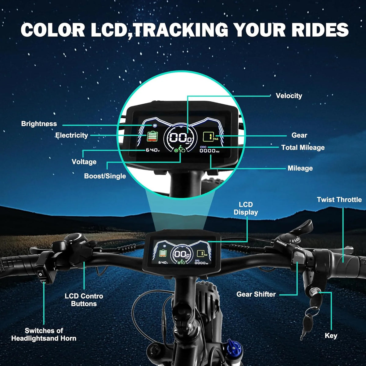 5000W (Peak) Electric - Bike for Adults, 60V 25AH Battery Electric Motorcycle, Dual - Motor - Product image 20