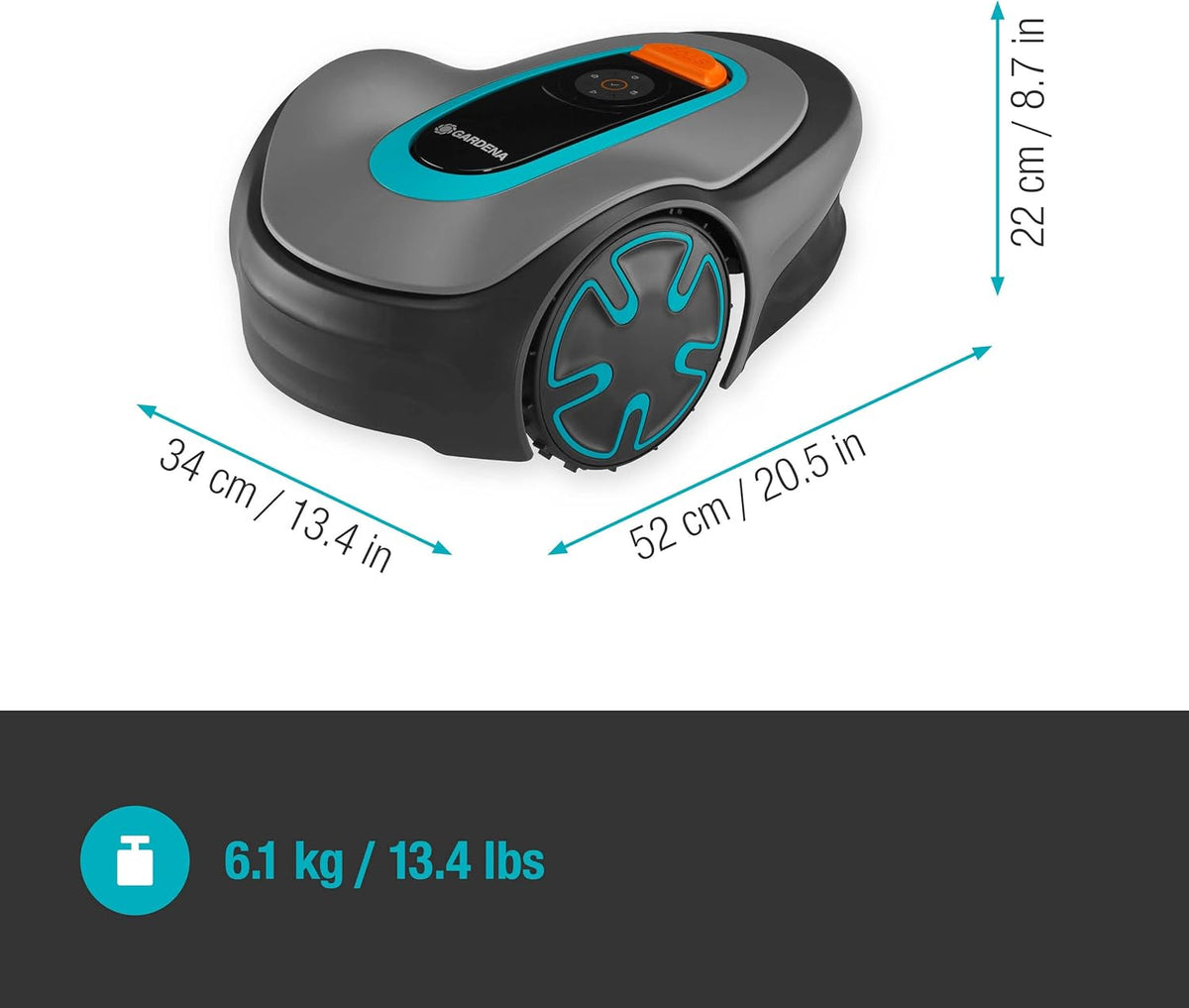 SILENO minimo 250 m² robot lawn mower: Intelligent lawn mower with optimal connectivity Programmable with the Bluetooth® application, FR/NL version (15201-26)