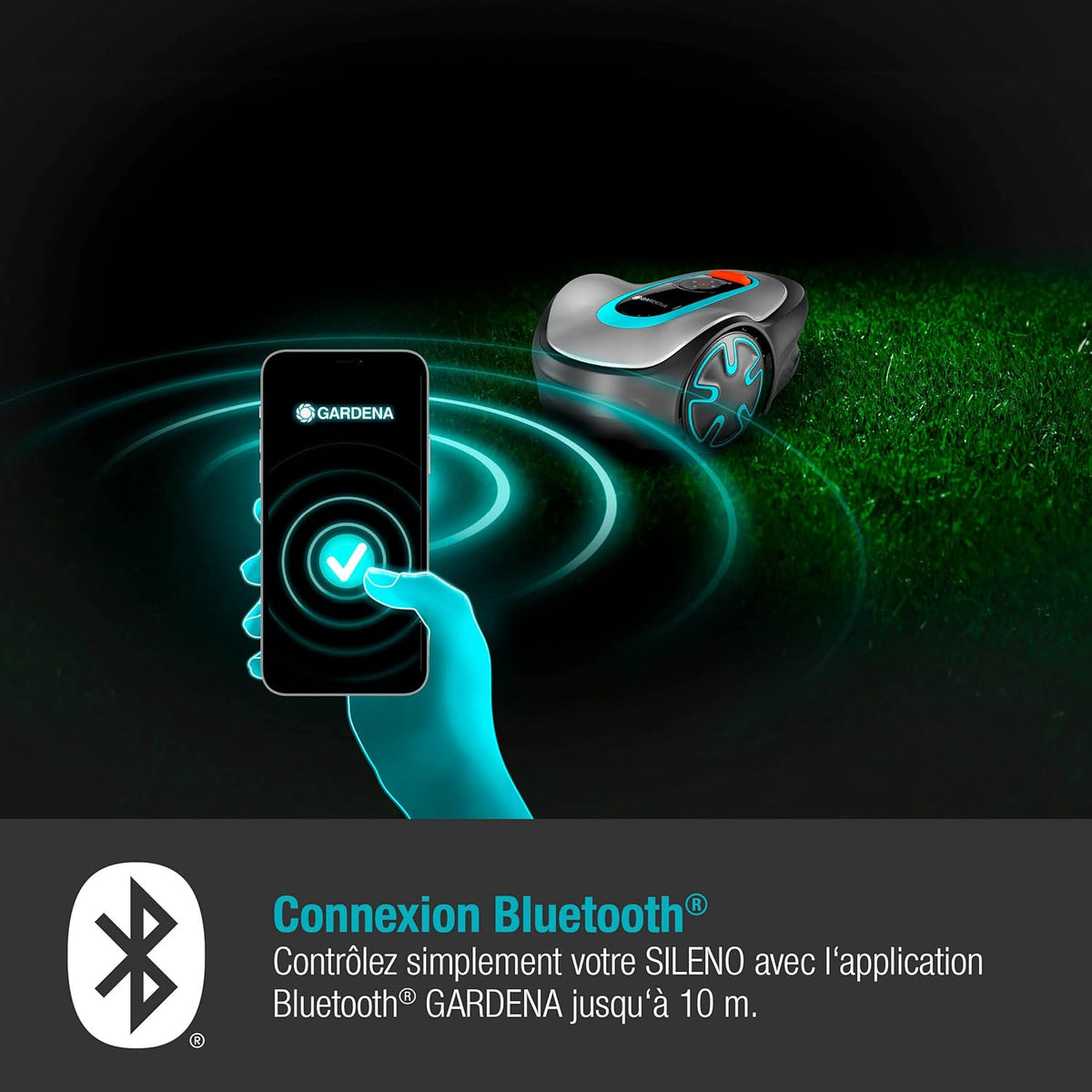 SILENO minimo 250 m² robot lawn mower: Intelligent lawn mower with optimal connectivity Programmable with the Bluetooth® application, FR/NL version (15201-26)