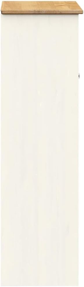 vidaXL Vigo Dresser Top White 78x30x100 cm Solid Pine Wood, Dresser Top Shelf, Kitchen Dresser Top, Kitchen Storage