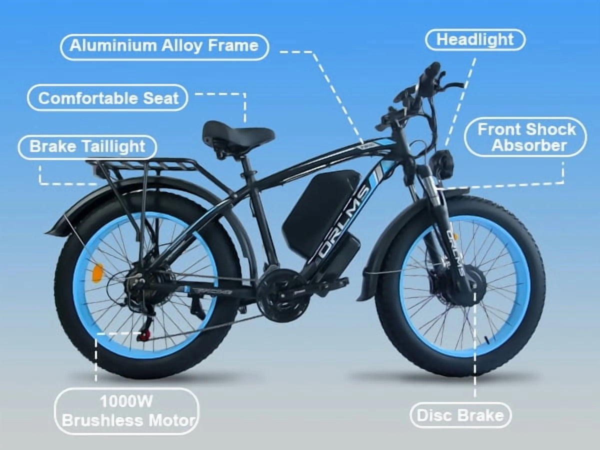 5000W (Peak) Electric - Bike for Adults, 60V 25AH Battery Electric Motorcycle, Dual - Motor - Product image 34
