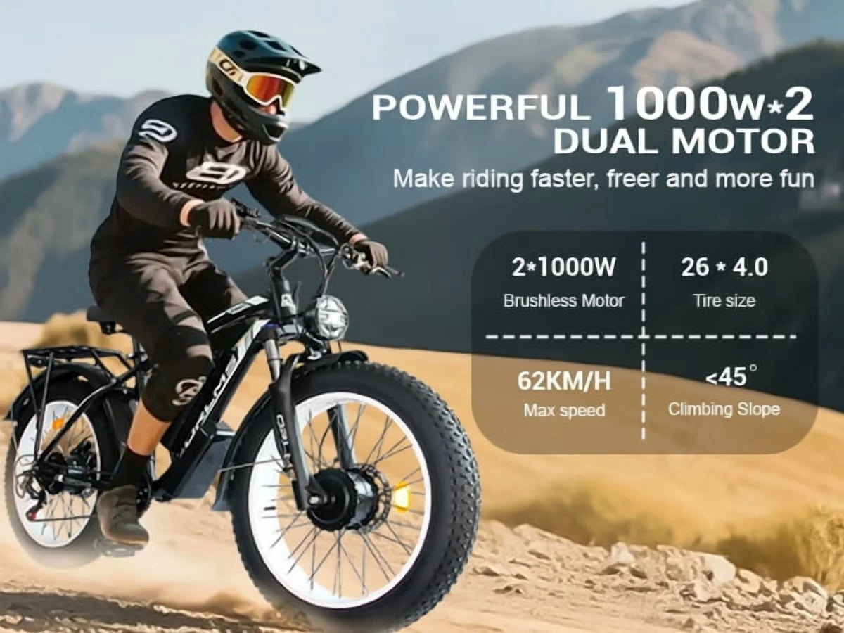 5000W (Peak) Electric - Bike for Adults, 60V 25AH Battery Electric Motorcycle, Dual - Motor - Product image 15