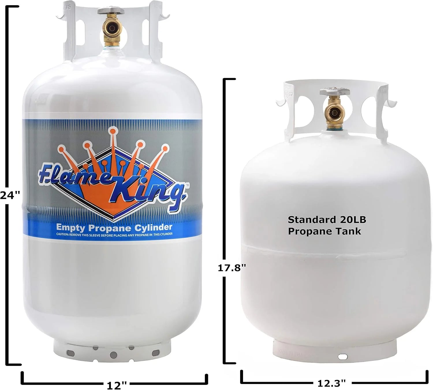 Flame King 30 lb. Propane Tank with Type 1 Overfill Protection Device Valve (Ships Empty) - Product image 4