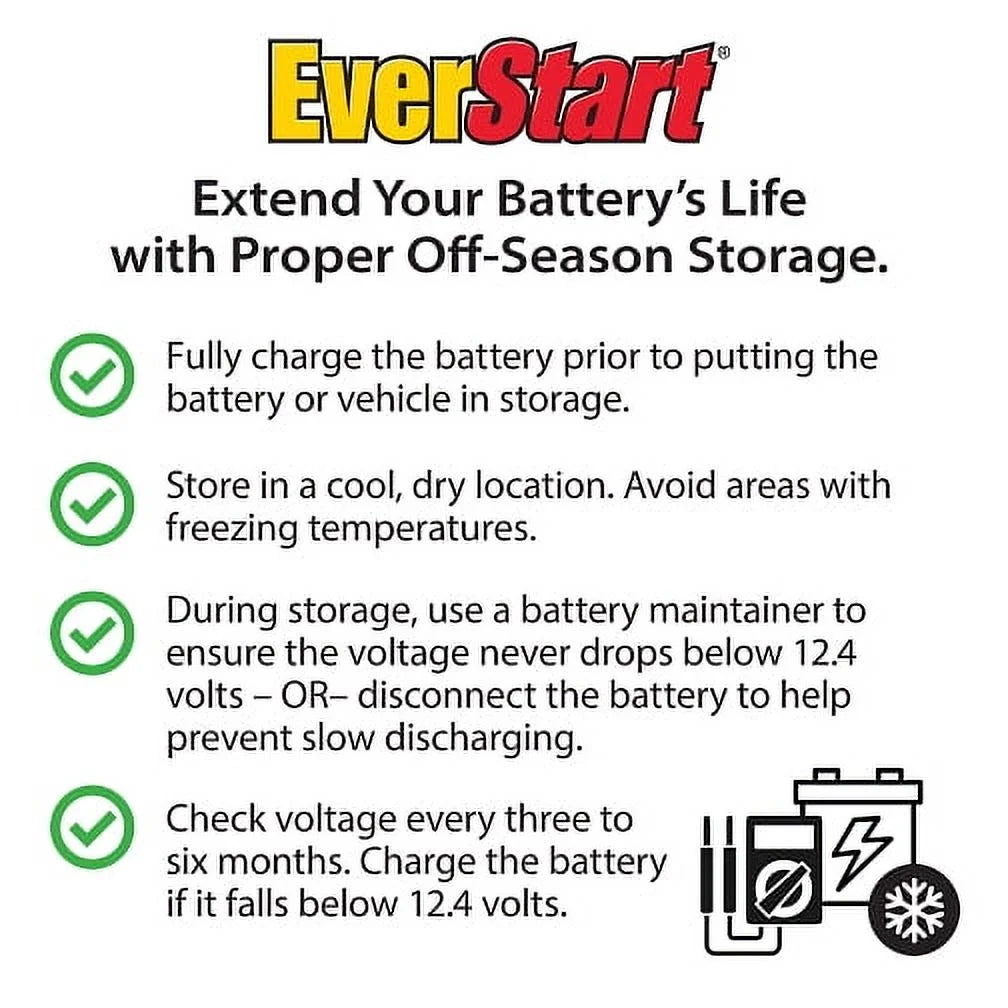 Everstart Lead Acid Marine & RV Deep Cycle Battery, Group Size 27DC 12 Volt, 750 Mca* - Product image 10