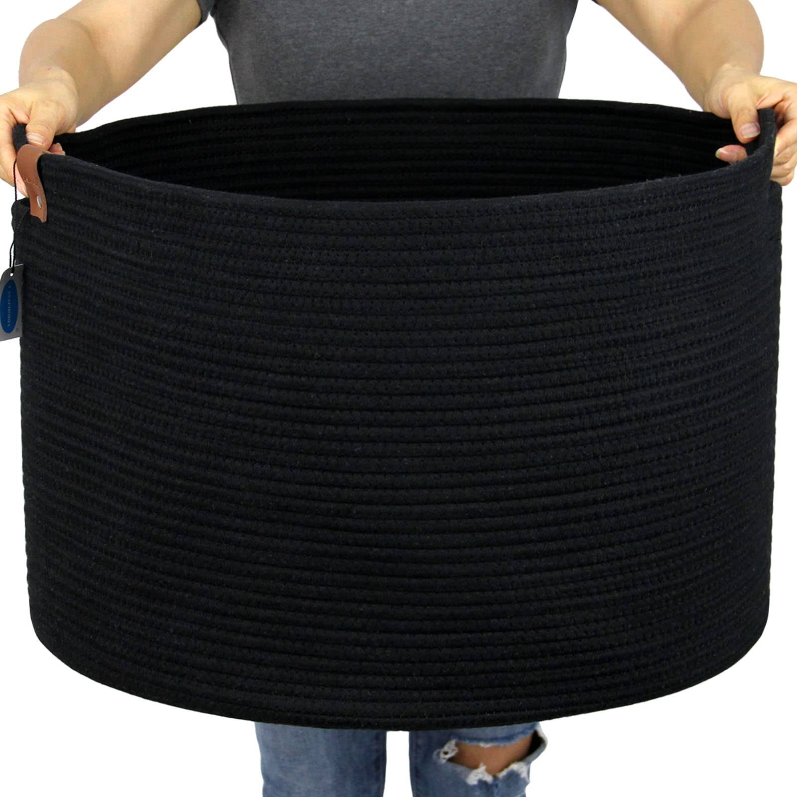 Casaphoria XXXLarge Cotton Rope Basket for Living Room - Woven Storage Basket with Handle for Blankets - Product image 1
