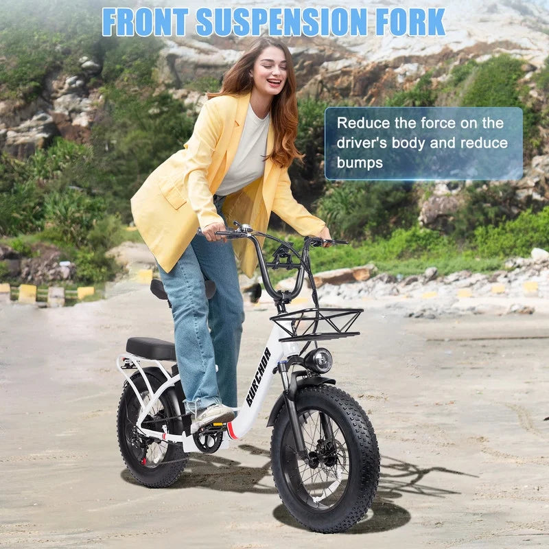 Electric Bike for Adults 20'', 800W UL2849 48V 32AH 110miles Long Range Ebike up to 30mph Full Suspension E - Product image 6