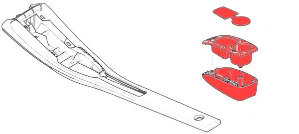 Rear Cup Holder Kit, 2016+ (OE)